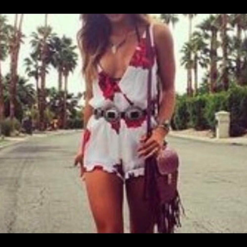 Winston White Floral Ryder Romper Size XS